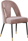 Akoya Pink Velvet Dining Chair