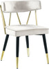 Rheingold Cream Velvet Dining Chair