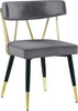 Rheingold Grey Velvet Dining Chair
