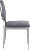 Carousel Grey Velvet Dining Chair