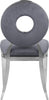 Carousel Grey Velvet Dining Chair