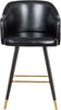 Barbosa Black Faux Leather Counter/Bar Stool