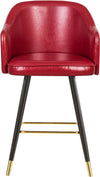Barbosa Red Faux Leather Counter/Bar Stool