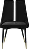 Sleek Black Velvet Dining Chair