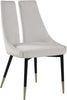 Sleek Cream Velvet Dining Chair