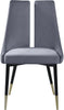Sleek Grey Velvet Dining Chair