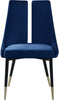 Sleek Navy Velvet Dining Chair