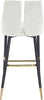 Sleek Cream Velvet Stool