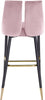 Sleek Pink Velvet Stool