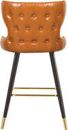 Hendrix Cognac Faux Leather Counter/Bar Stool