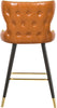 Hendrix Cognac Faux Leather Counter/Bar Stool