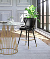 Hendrix Black Faux Leather Counter/Bar Stool