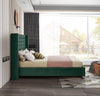 Aiden Green Velvet Queen Bed