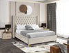 Barolo Cream Velvet Queen Bed