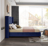 Barolo Navy Velvet King Bed