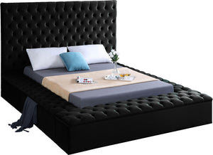 Bliss Black Velvet Full Bed (3 Boxes) image
