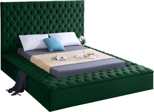 Bliss Green Velvet Full Bed (3 Boxes) image
