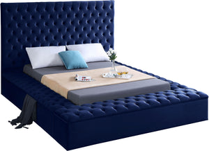 Bliss Navy Velvet Full Bed (3 Boxes) image
