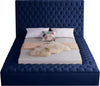 Bliss Navy Velvet King Bed (3 Boxes)