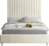 Candace Cream Velvet King Bed