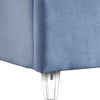Candace Sky Blue Velvet Twin Bed