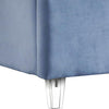 Candace Sky Blue Velvet Queen Bed