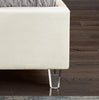 Candace Cream Velvet Twin Bed