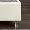Candace Cream Velvet Twin Bed
