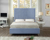 Candace Sky Blue Velvet King Bed