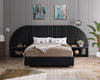 Cleo Black Velvet Queen Bed (3 Boxes)