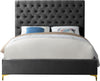 Cruz Grey Velvet Queen Bed