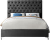 Cruz Grey Velvet King Bed