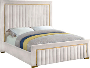 Dolce Cream Velvet King Bed (3 Boxes) image