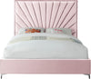 Eclipse Pink Velvet King Bed