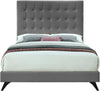 Elly Grey Velvet Queen Bed