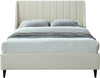 Eva Cream Velvet King Bed