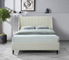 Eva Cream Velvet Queen Bed