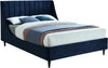 Eva Navy Velvet Queen Bed image