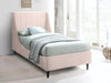Eva Pink Velvet Twin Bed