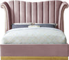 Flora Pink Velvet King Bed (3 Boxes)