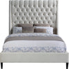 Fritz Cream Velvet Queen Bed