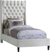 Fritz Cream Velvet Twin Bed image