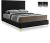 Geri Black Velvet Full Bed image