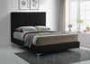 Geri Black Velvet King Bed