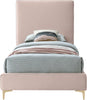 Geri Pink Velvet Twin Bed