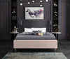 Ghost Pink Velvet King Bed