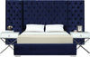Grande Navy Velvet King Bed (3 Boxes) image