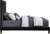 Harlie Black Velvet Queen Bed