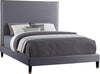 Harlie Grey Velvet Queen Bed
