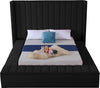 Kiki Black Velvet Queen Bed (3 Boxes)